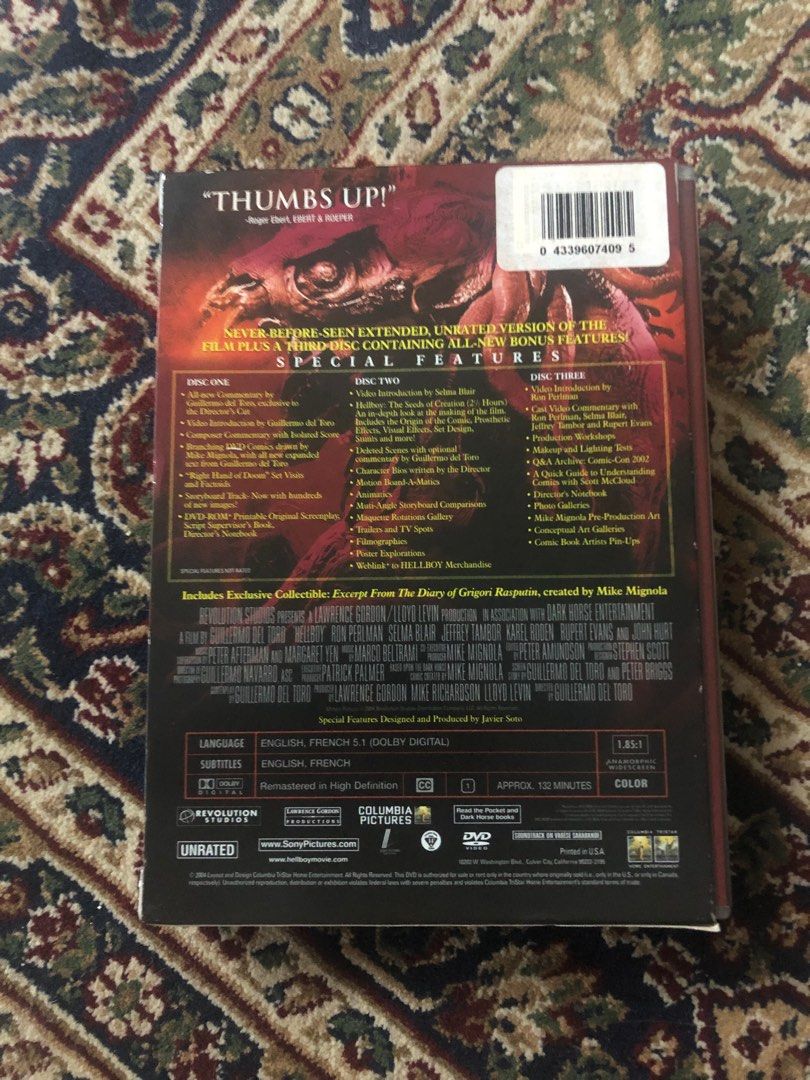 Hellboy Directors Cut DVD Movie Box Set (Category: CDs & DVDs) located in Binan City. Submitted by thriftwavesph (Listing ID 1315812169, Image 2). Description: .