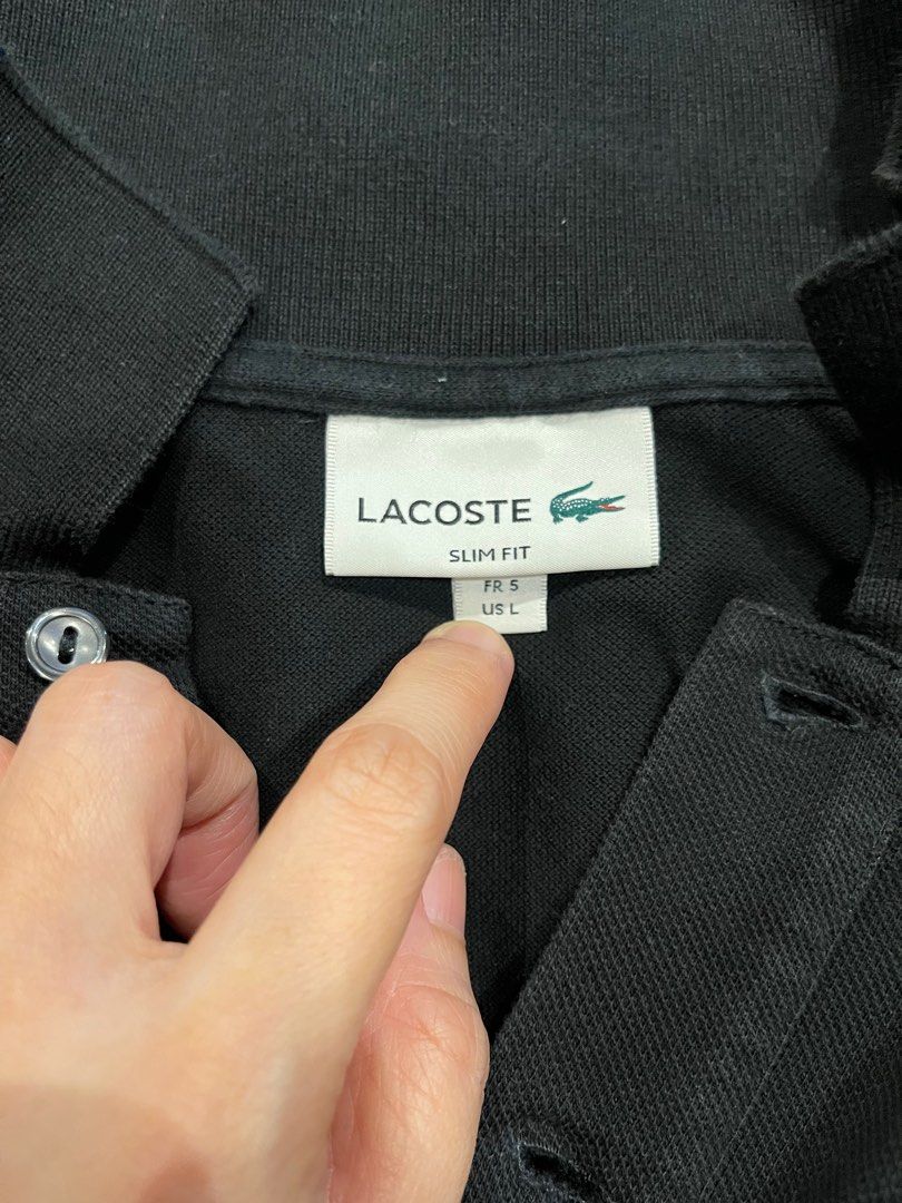 Lacoste (Category: Tshirts & Polo Shirts ) located in Quezon City. Submitted by pathdz (Listing ID 1315815031, Image 3). Description: Size: Slim Fit - 5 Black Used 4x.