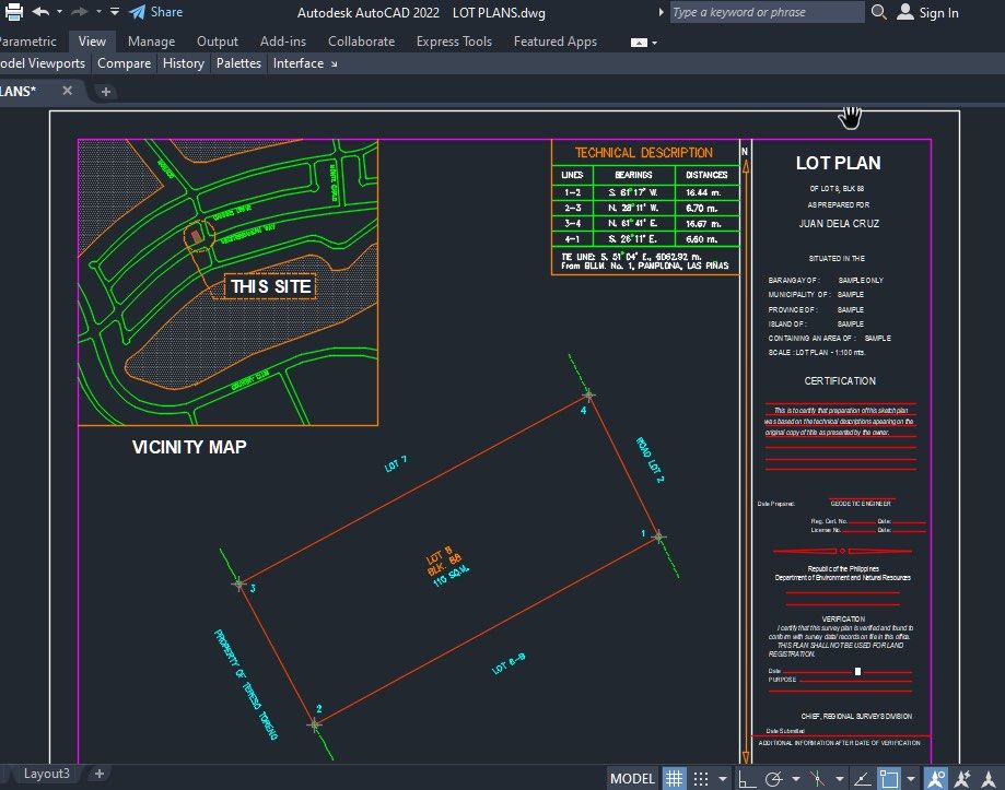 Lot plotting service - no sign (Category: Lot) located in Las Pinas. Submitted by janucarlo (Listing ID 1306339028, Image 3). Description: PLEASE WAG NA PONG MAGTANONG KUNG MAGKANO 😃 PLEASE READ DESCRIPTION: - pls message me if di ako available dito 09475812760 txt me - AUTOCAD LOT PLOTTING. - NO SIGN/SEAL OF GEODETIC ENGINEER. - P850 FOR SIMPLE RESIDENTIAL LOT LESS THAN 600SQM. - P1100+ FOR MORE THAN 600 SQM . - DI KASAMA SHIPPING (LALAMOVE/J&T