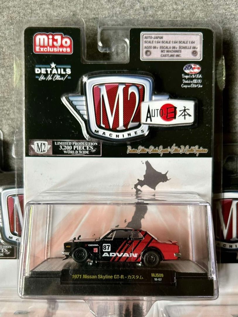 M2 Machines Auto Japan Set Of 3 - 1:64 Scale Datsun/Nissan