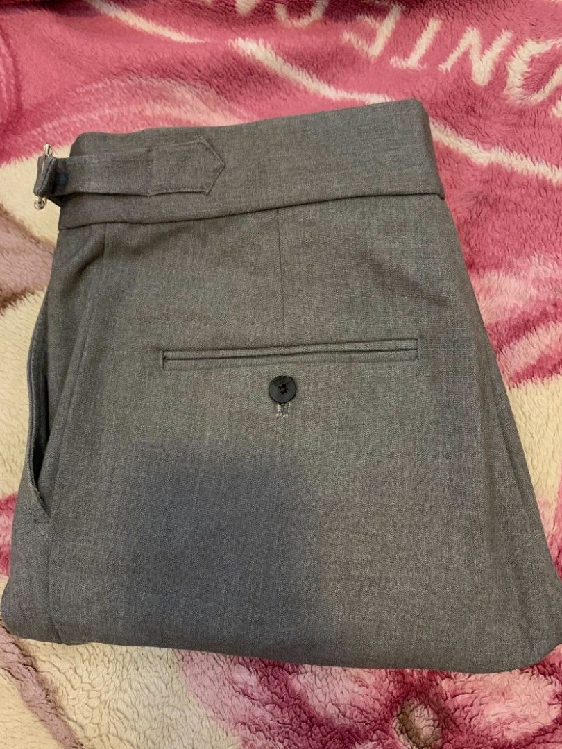 Mens Italian Naples Pants (Category: Trousers) located in Davao. Submitted by tommysneed12 (Listing ID 1315846341, Image 2). Description: Mens Italian naples (not thrift item) color may vary due to lighting no discoloration dark grey in actual and thick issue : cut washtag dimes W-30 L-37 gift galing sa ibang bansa (need money for college).