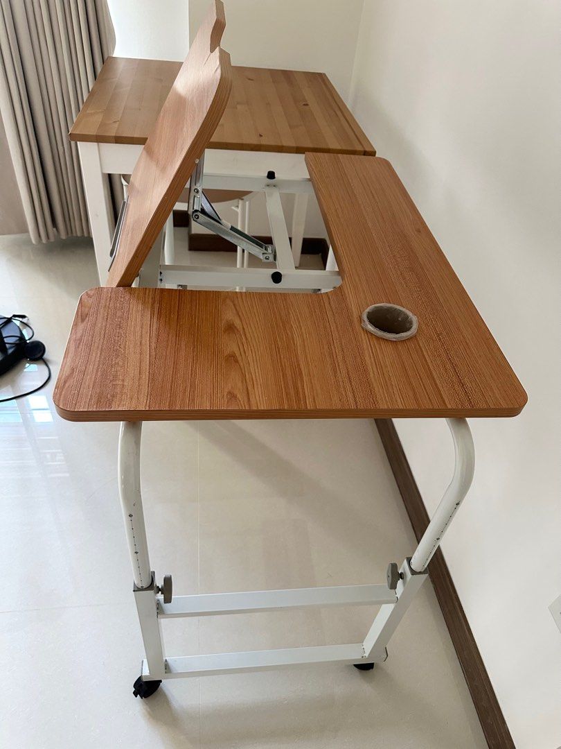 movable/adjustable height Study Table, Furniture & Home Living ...