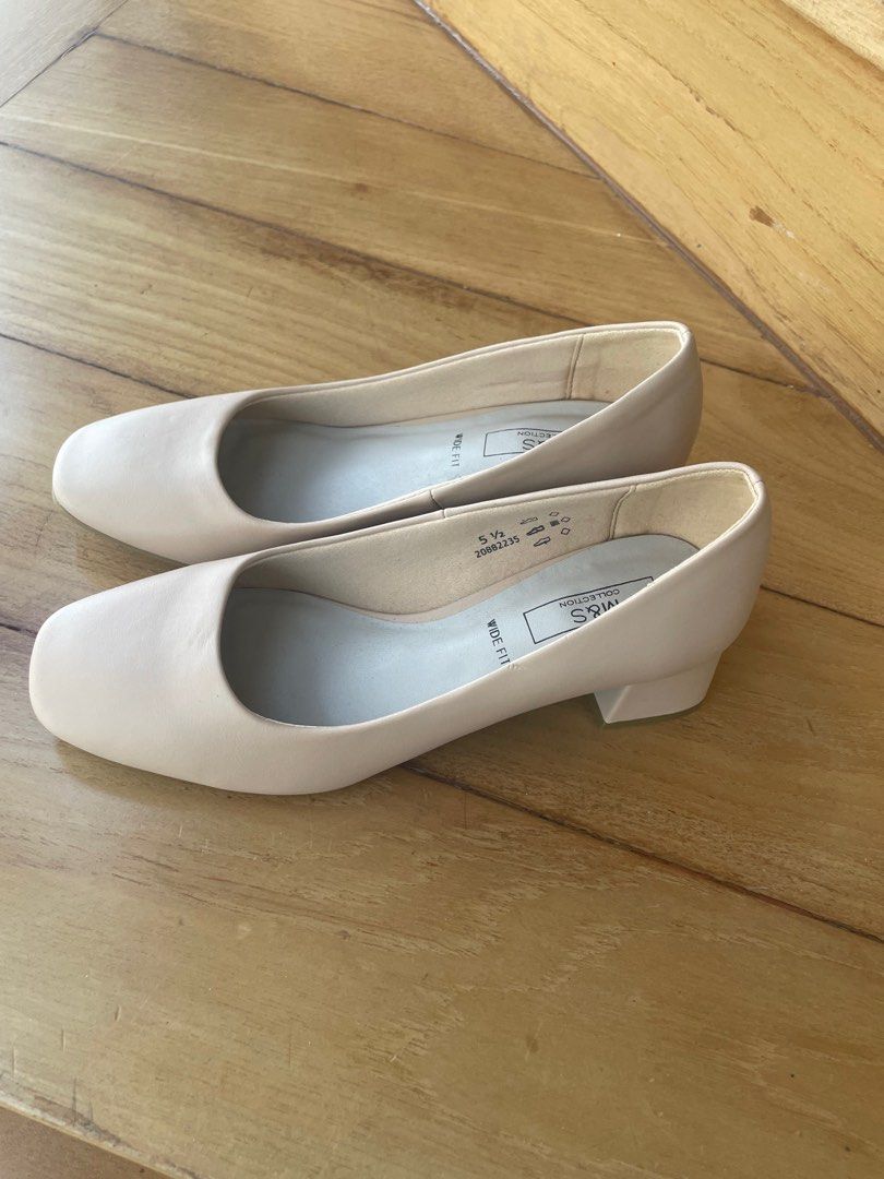 M S Nude Box Toe Heel
