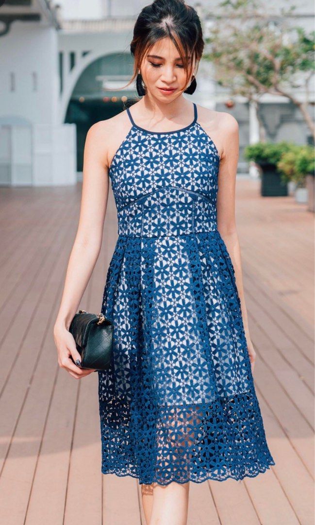 NEONMELLO PRIMROSE CROCHET MIDI DRESS