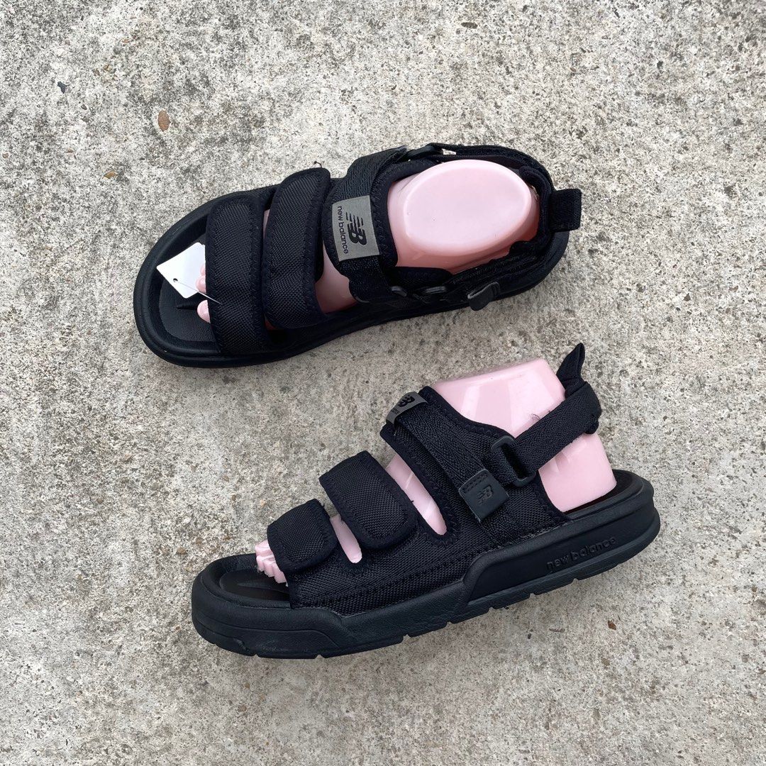 New Balance Sandal Caravan All Black 7UK RM12O Men s Fashion Footwear Flipflops and Slides on Carousell
