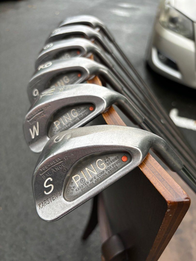 Ping Callaway Golf Set with Callaway Bag (Category: Golf) located in Manila. Submitted by eclipse58 (Listing ID 1315747698, Image 3). Description: COMPLETE Ping Karsten 1 Golf Set ✅️ 6-9 Irons, Sand Wedge & Pitching Wedge ✅️ Callaway Great Big Bertha Driver, Callaway Great Big Bertha 4 & 7 Woods ✅️ Putter & Callaway Golf Bag ✅️ Original Ping Steel Shaft & Grips ✅️ Very good condition & NO ISSUES Selling Price: 9,980 Location: Quezon City.