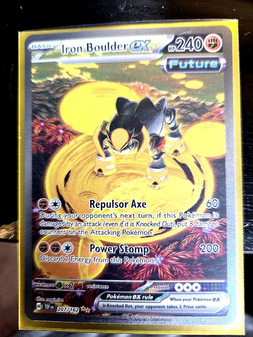 Pokemon Card Iron Boulder ex 207/162Hobbies & Toys, Toys & Games on  Carousell