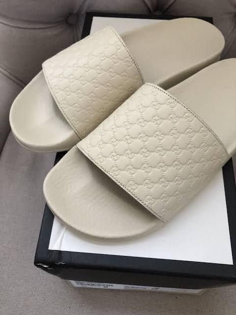 Gucci all white slides 2025