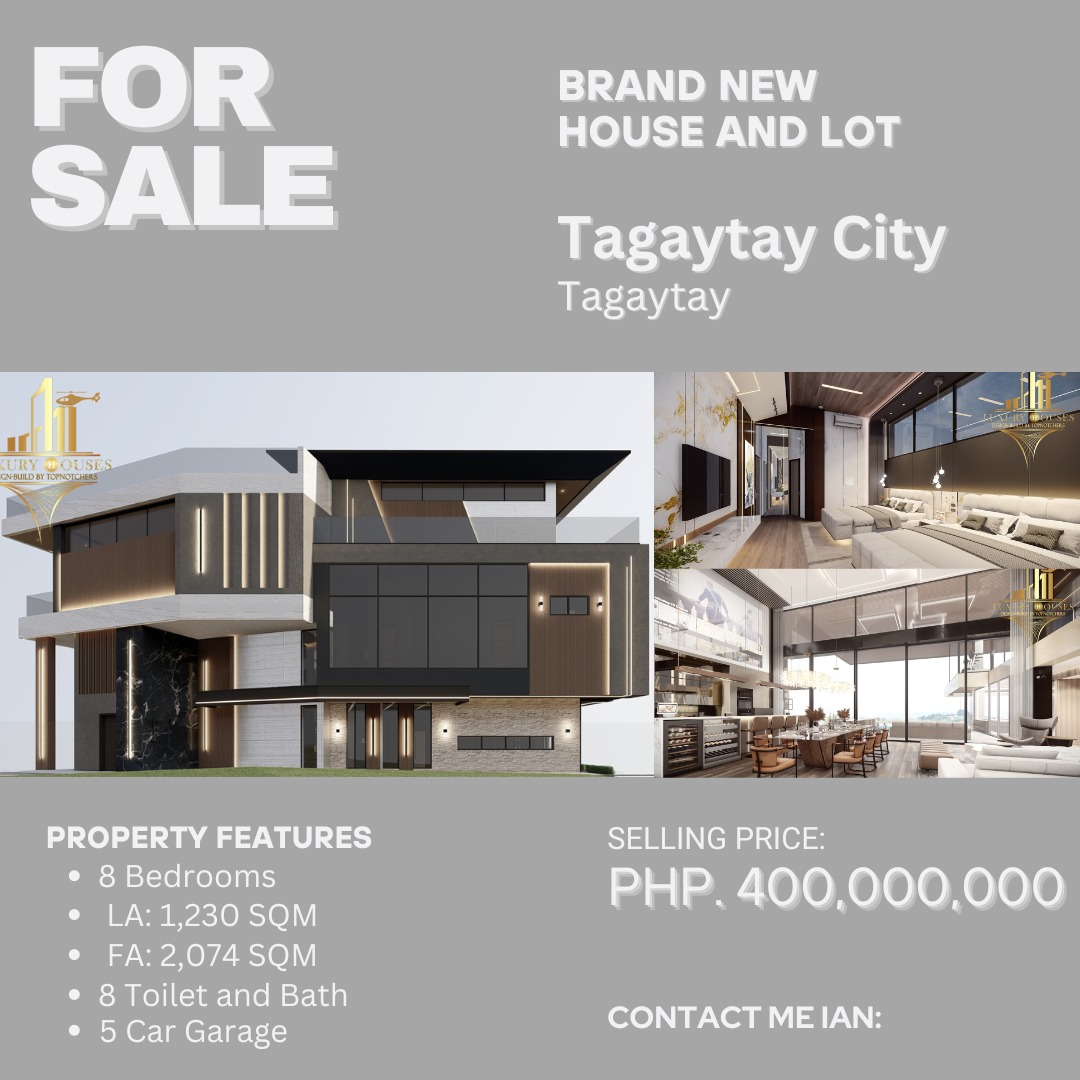 Pre Selling Luxury 8 Bedroom House and Lot For Sale in Tagaytay ...