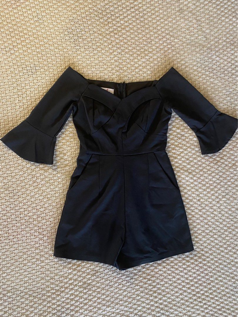 Black suit romper store