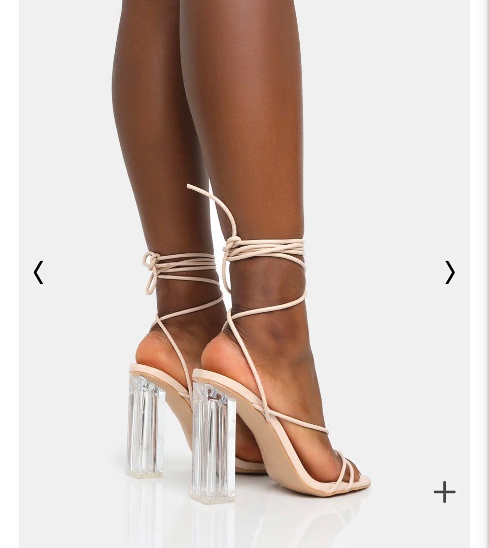 Public desire clear block heels shop