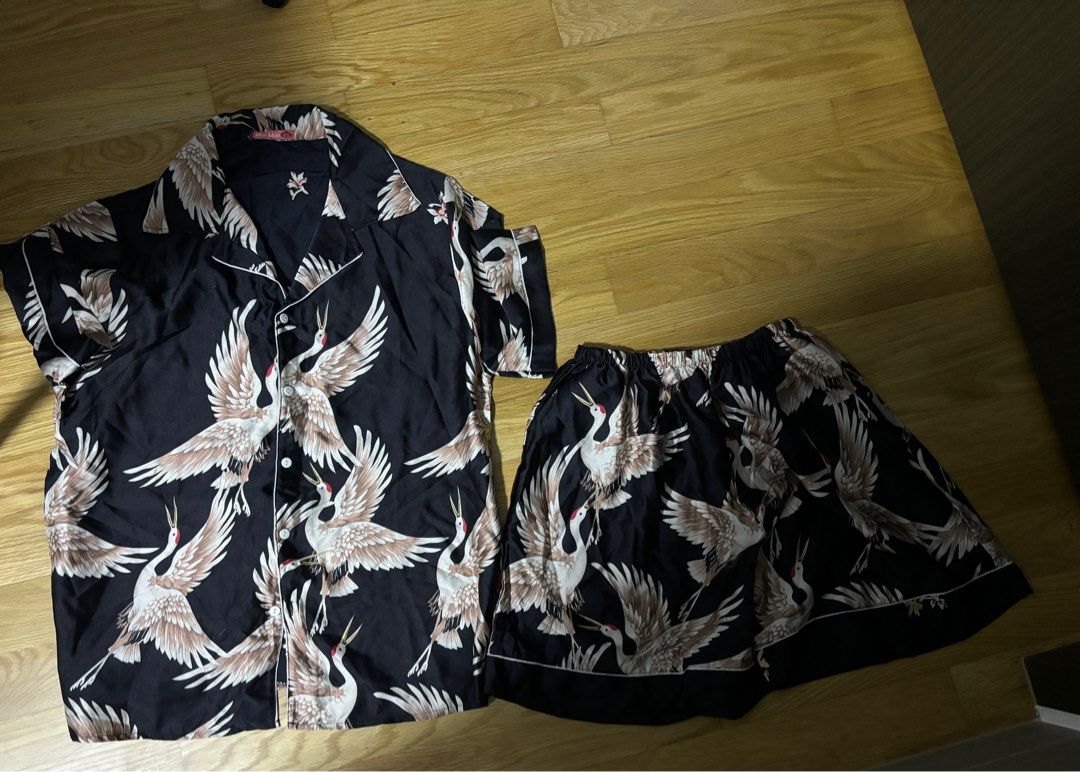 pyjamas set (Category: New Undergarments & Loungewear) located in Singapore. Submitted by addme (Listing ID 1315838385, Image 1). Description: Pyjamas set, silky material , soft n comfortable Top chest PTP est 52cm Top length est 66cm Shorts length est 39cm Width elastic band.