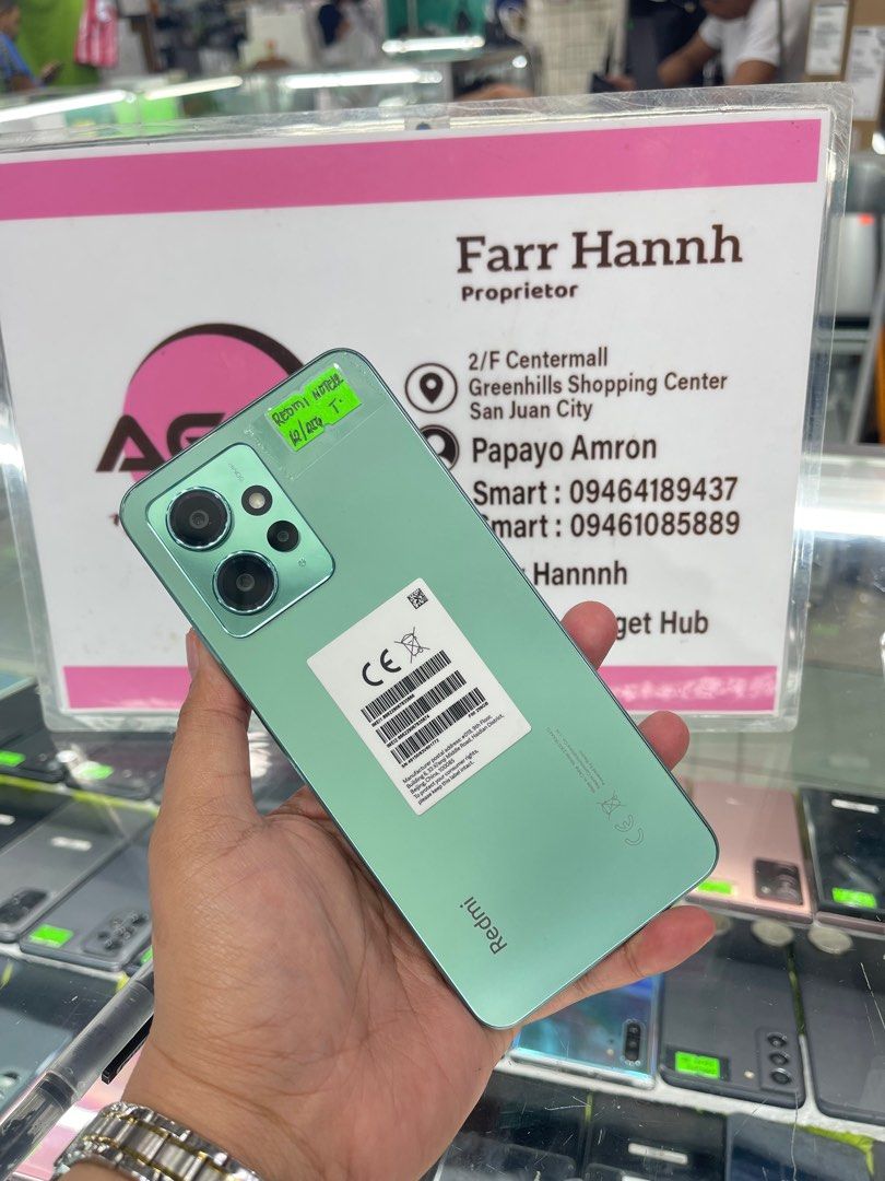 REDMI NOTE 12 256GB (Category: Xiaomi) located in Manila. Submitted by farhanadau39938 (Listing ID 1315726445, Image 1). Description: REDMI NOTE 12 256GB 12/256 SNAPDRAGON 685 OCTA CORE MAX 2.80GHZ 13 VERSION LEGIT /ORIGINAL NO ISSUE NI REPAIR HISTORY INCLUSION CASE TEMPERED CHARGER OPEN FOR COD SAME DAY DELIVERY PLUS SHIPPING FE MODE OF PAYMENT 💰 💳CASH, BDO, BPI, GCASH 🙂 Follow us on tiktok: www.tiktok.com/@amrongadgethub Store located 2nd fl