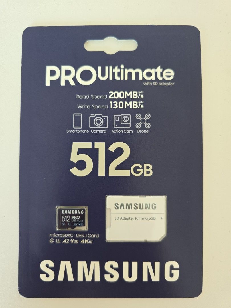 Samsung Pro Ultimate 512gb micro sd card, Mobile Phones Gadgets