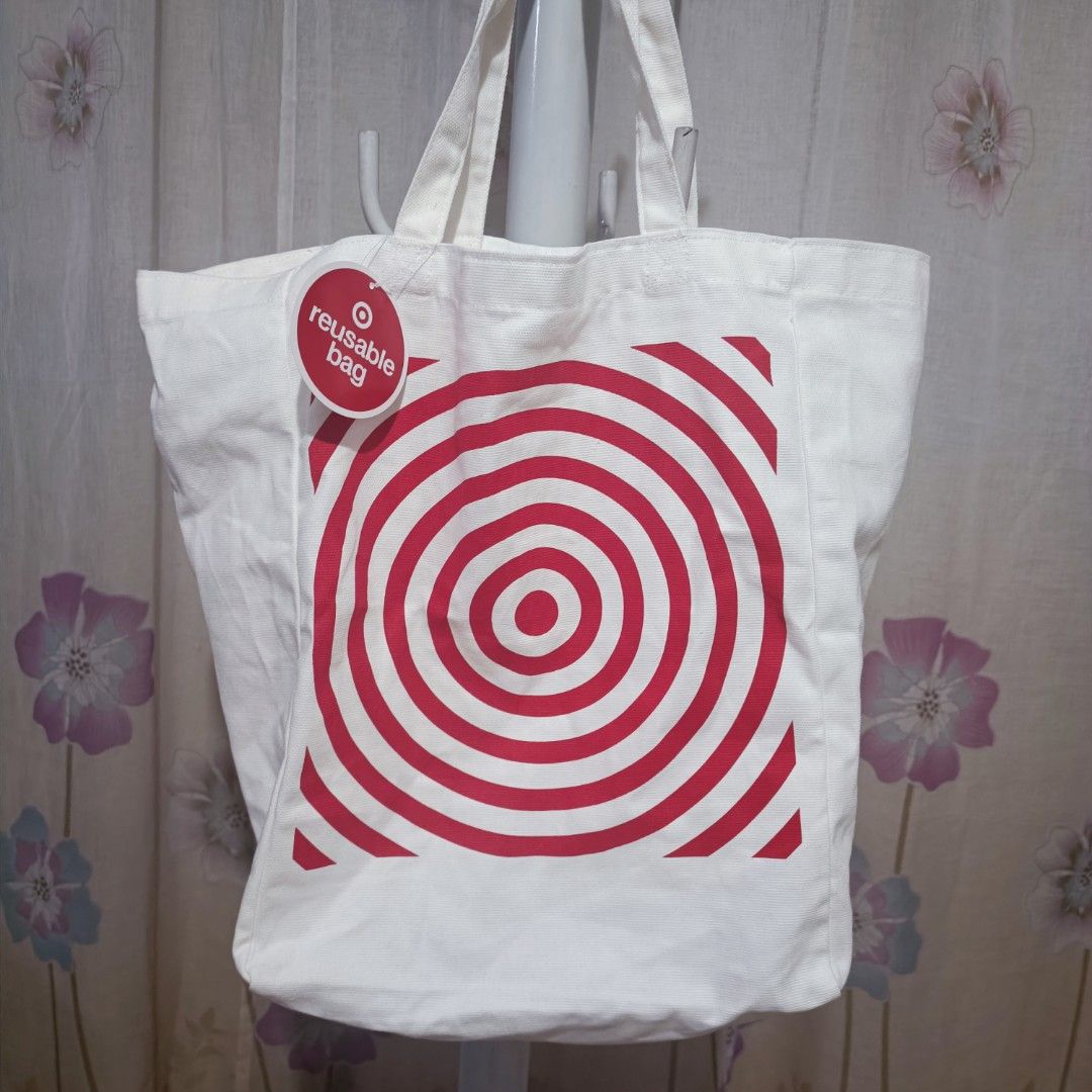 Target Bullseye Canvas Tote Women s Fashion Bags Wallets Tote Bags on Carousell