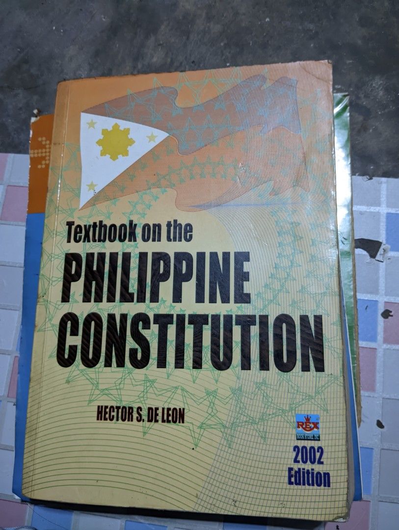 Textbook on the Philippine Constitution 2002 edition (Category: Textbooks) located in Muntinlupa City. Submitted by seanramos643 (Listing ID 1315878876, Image 1). Description: Textbook on the Philippine constitution 2002 edition Student's Manual on the New Constitution with Study Helps.