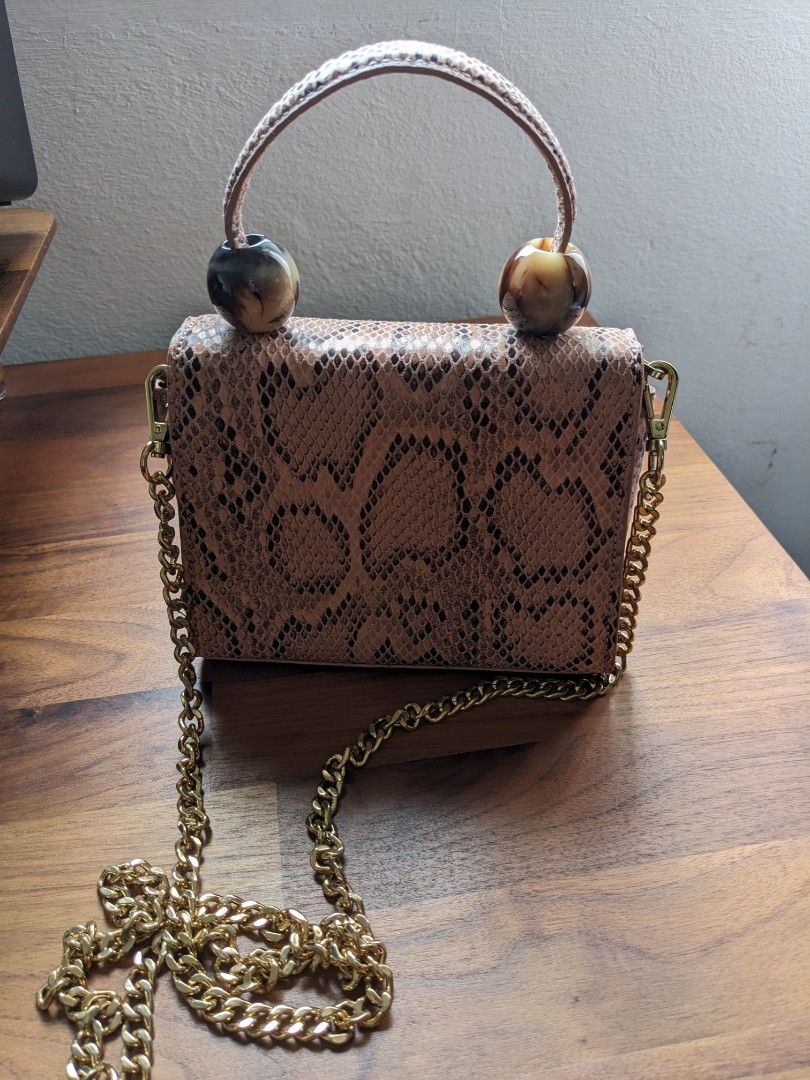 Topshop snake skin bag