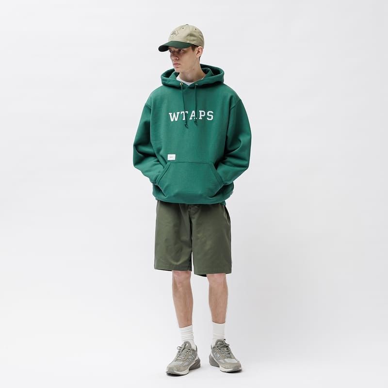 WTAPS 241ATDT-CSM04 ACADEMY / HOODY / COTTON. COLLEGE GREEN COLOR 