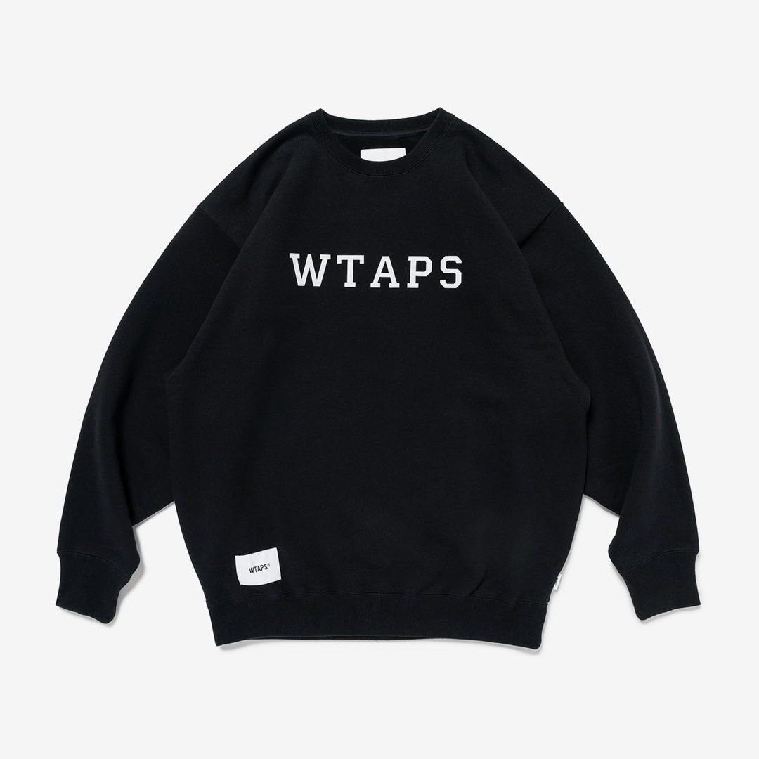 WTAPS 241 ATDT-CSM03 ACADEMY / SWEATER / COTTON. COLLEGE 前刺繡 