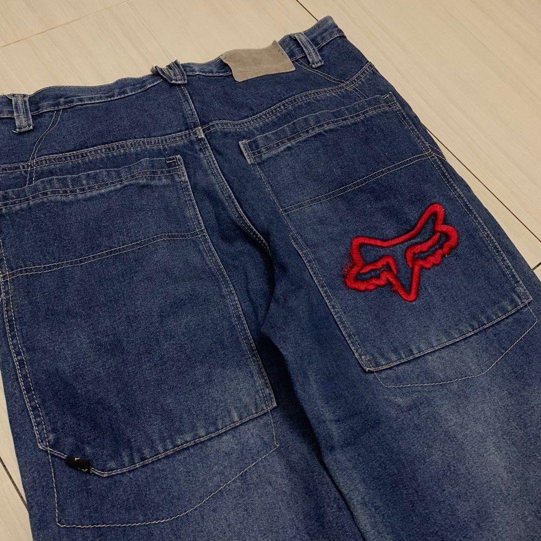 [AVAILABLE] Y2K FOX RACING BIG POCKETS BAGGY DENIM PANTS, Men's Fashion ...