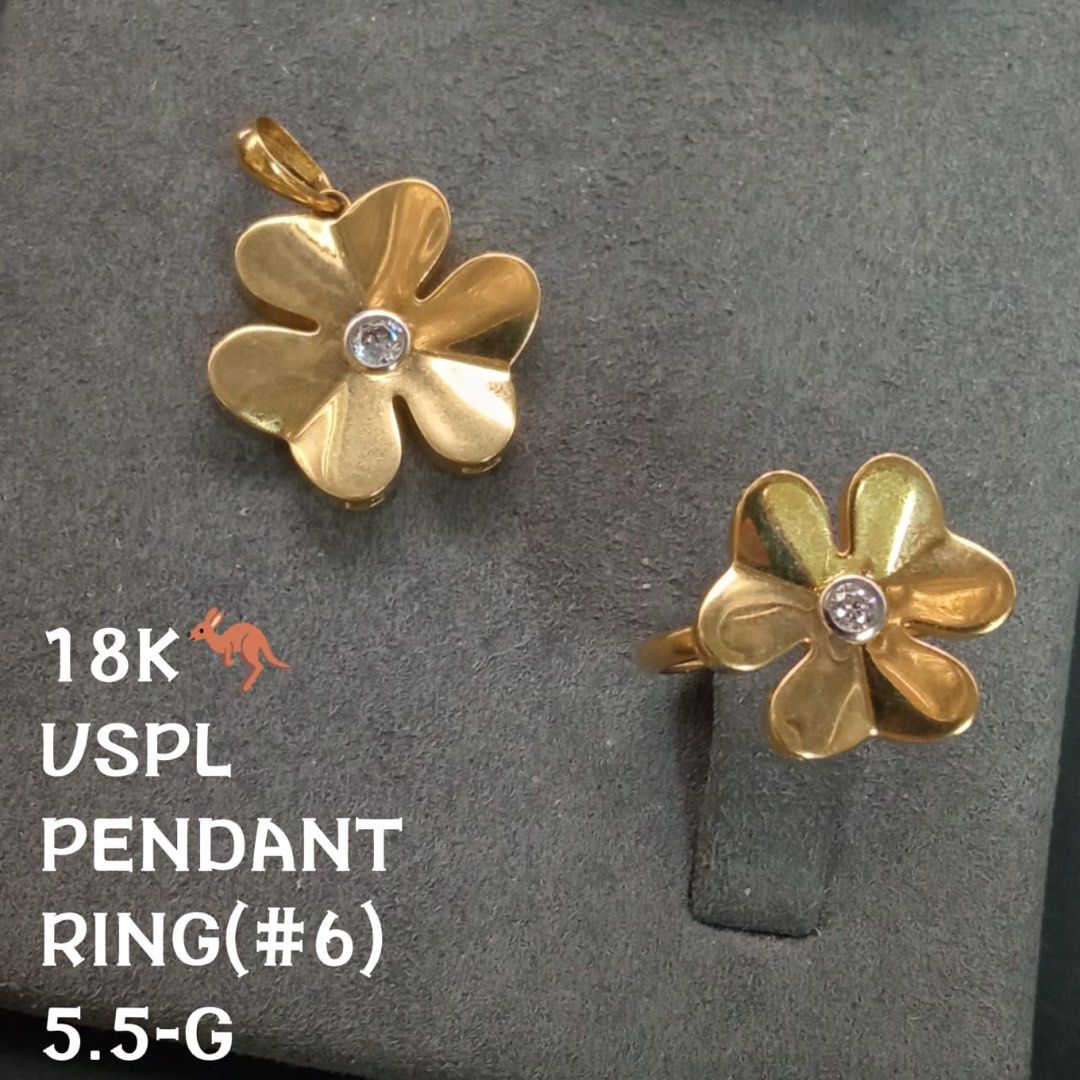 YG Flower Pair Pendant & Ring (Category: Body Jewelry) located in Manila. Submitted by blggold (Listing ID 1315882386, Image 1). Description: Pls read this msg: Pls follow Me. No Physical Store Online Only. Click and send me the photo so I can give you the price. Pls take note prices per gram are different in each photo. Gcash Or BDO Bank Transfer. No Lay Away Cash Only. Payment first before we release the Gold in Our Shop then We can send it to 