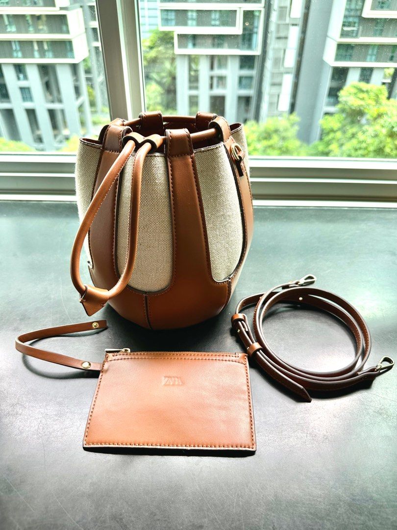 Zara bucket bag cheap