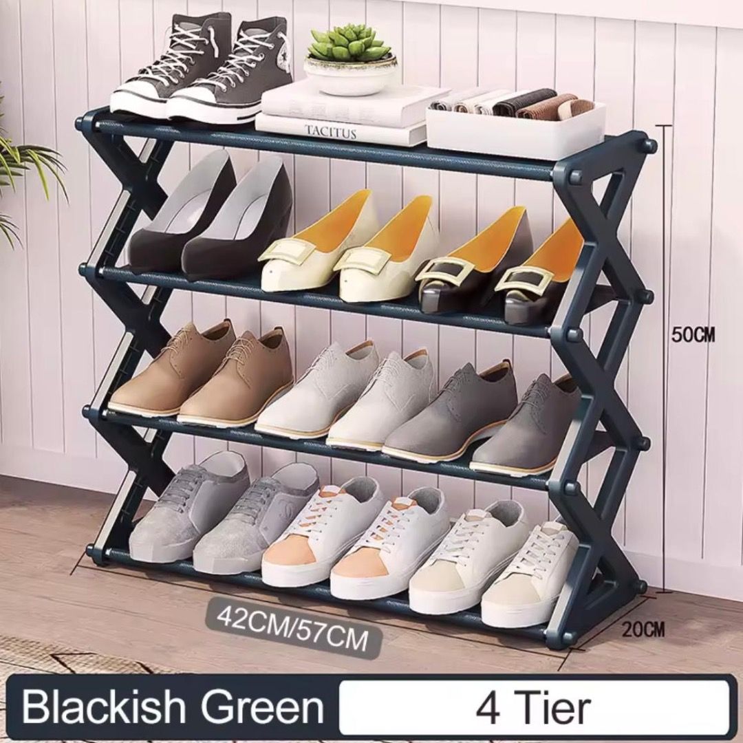 4 Tier Shoe Shelf Multilayered Shoe Rack Indoor Shoe Shelf Indoor Shoe Rack Outdoor Shoe Rack Simple Shoe Display Cabinet Rack Shoes Organizer Shoe Storage