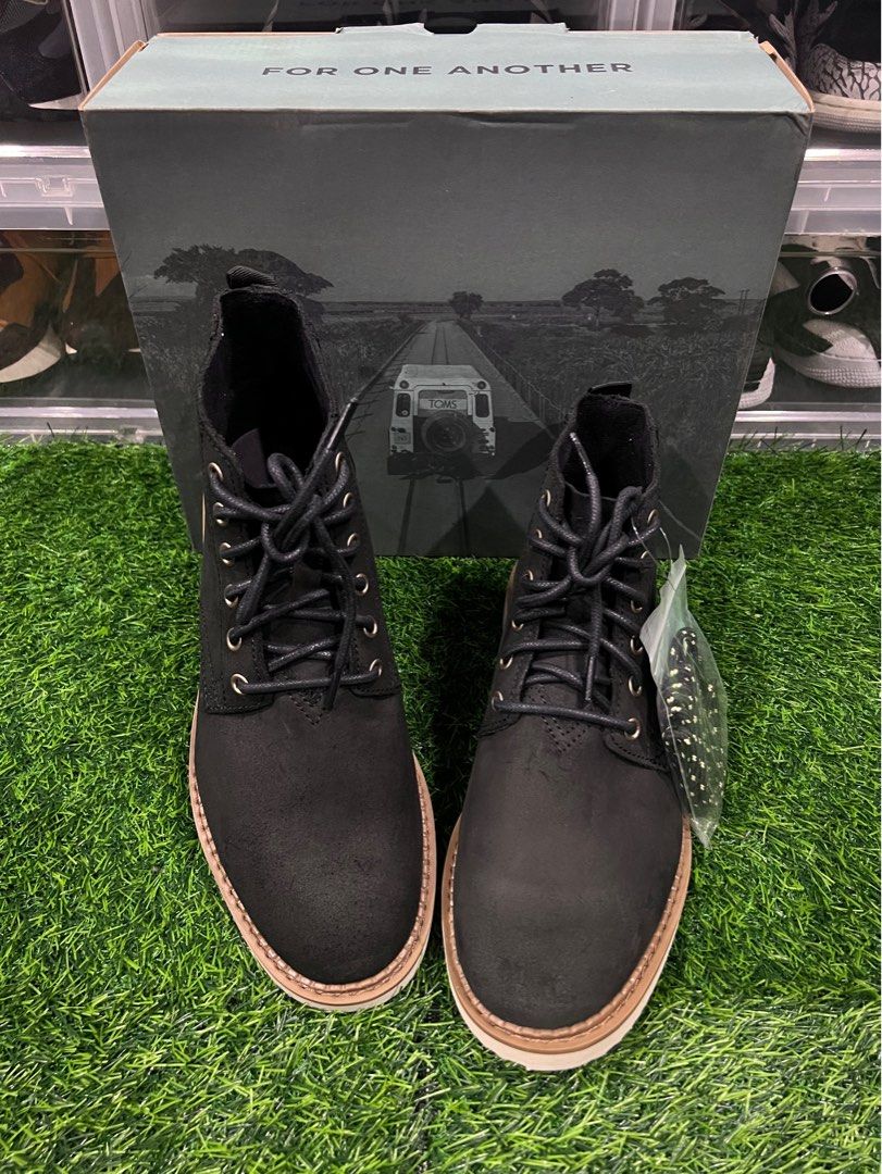 Water resistant black leather men's porter boots discount