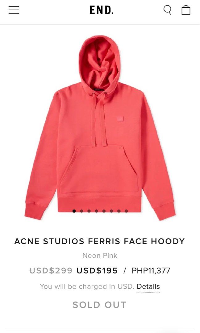 Acne Studios Ferris Face Hoody Luxury Apparel on Carousell