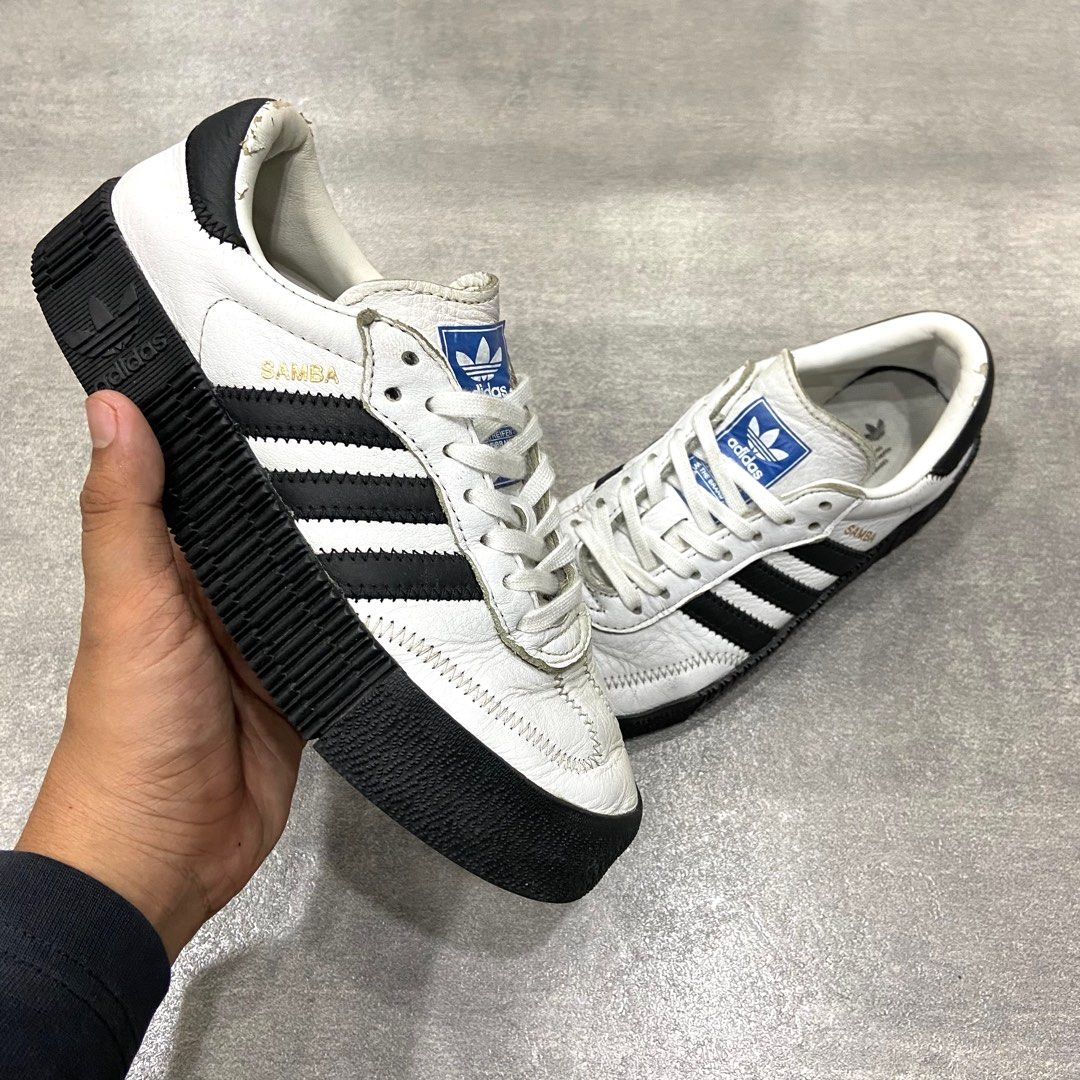Adidas Samba Rose White Black Gum Fesyen Pria Sepatu Sneakers di Carousell