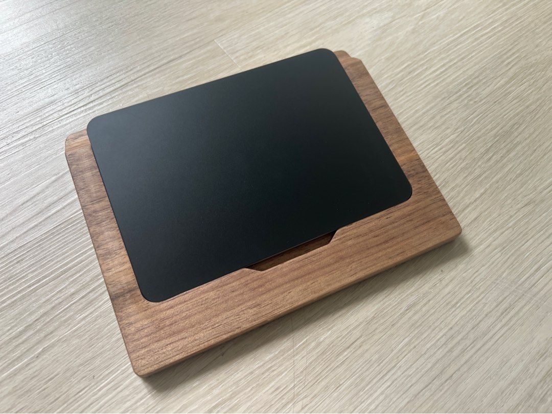 Apple Magic Trackpad ( lightning) Black with custom walnut wood
