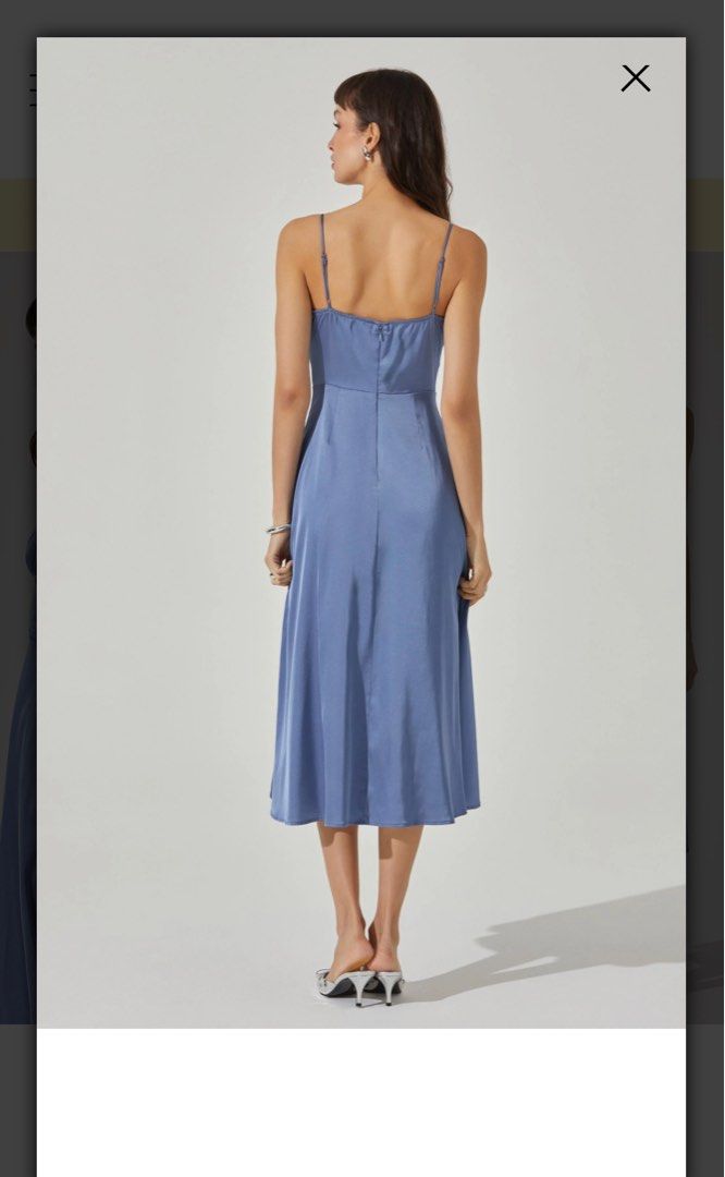 astr bustier satin dress Bustier Satin Midi Dress - $35.60