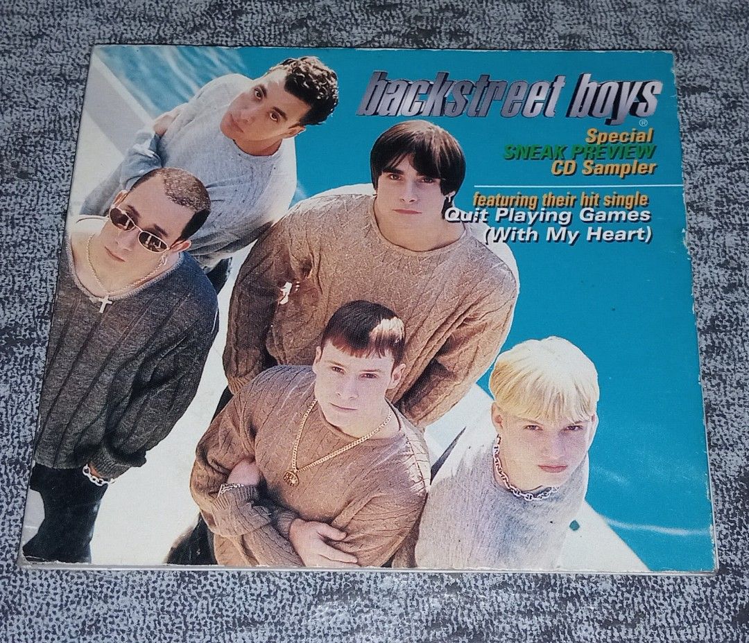 BACKSTREET BOYS CD SINGLES (Category: CDs & DVDs) located in Talavera. Submitted by thalifan46 (Listing ID 1315900099, Image 2). Description: BACKSTREET BOYS CD SINGLES •SPECIAL SNEAK PREVIEW CD SAMPLER •AS LONG AS YOU LOVED ME •I WANT IT THAT WAY •ALL I HAVE TO GIVE P450 EACH..