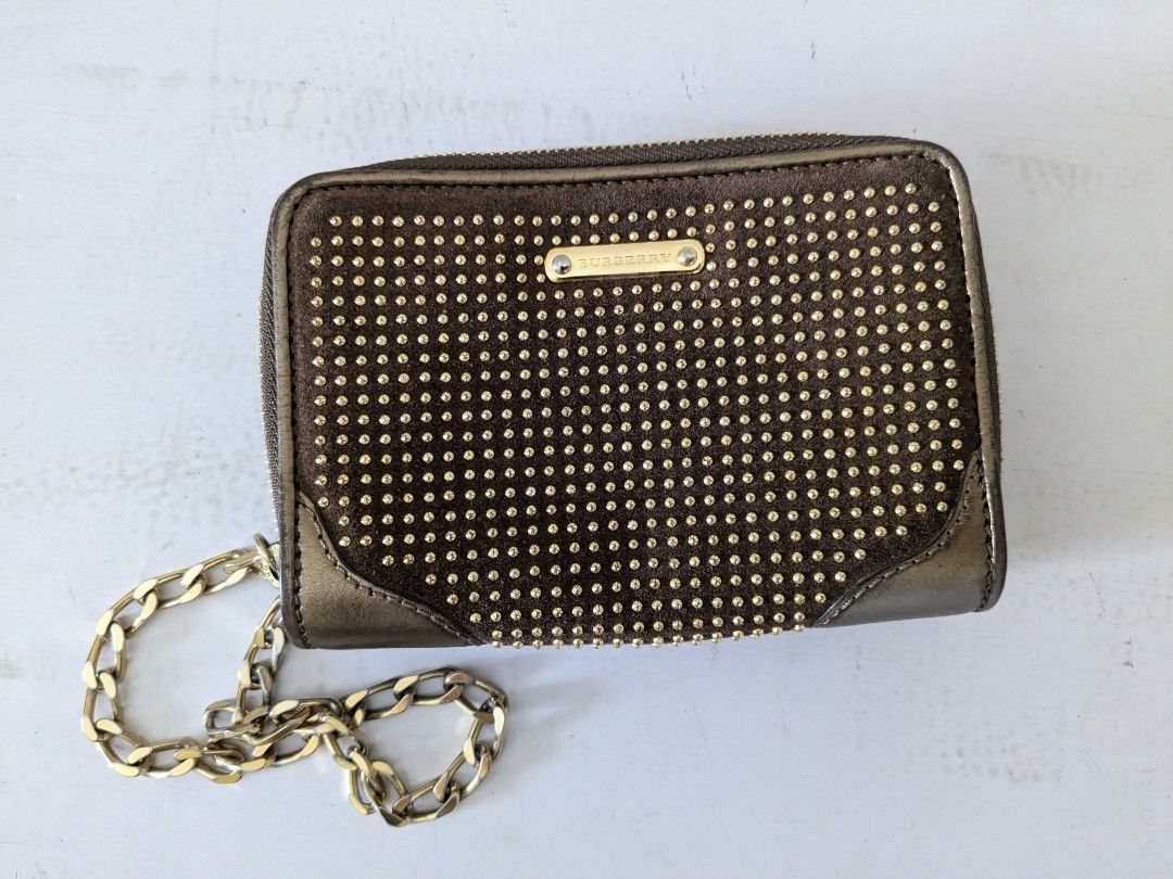 Burberry wallet with chain, Luxury, Bags Wallets on Carousell