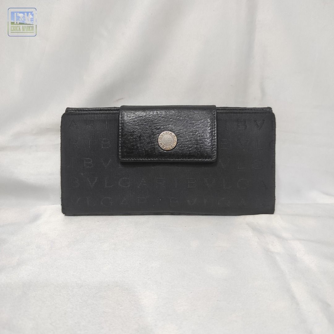 Bvlgari Bulgari Black Genuine Leather Wallet Dompet Preloved