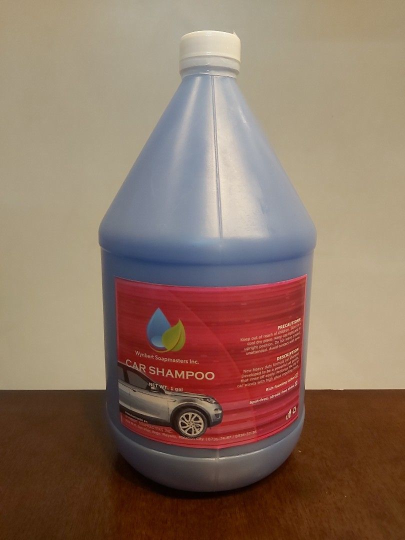 Car shampoo with wax formula, 1 gallon (Category: Cleaning Tools & Supplies) located in Quezon City. Submitted by littlefonsy (Listing ID 1315980273, Image 1). Description: Car shampoo with wax formula, 2in1 shampoo. 1 gallon. Open for bulk orders..