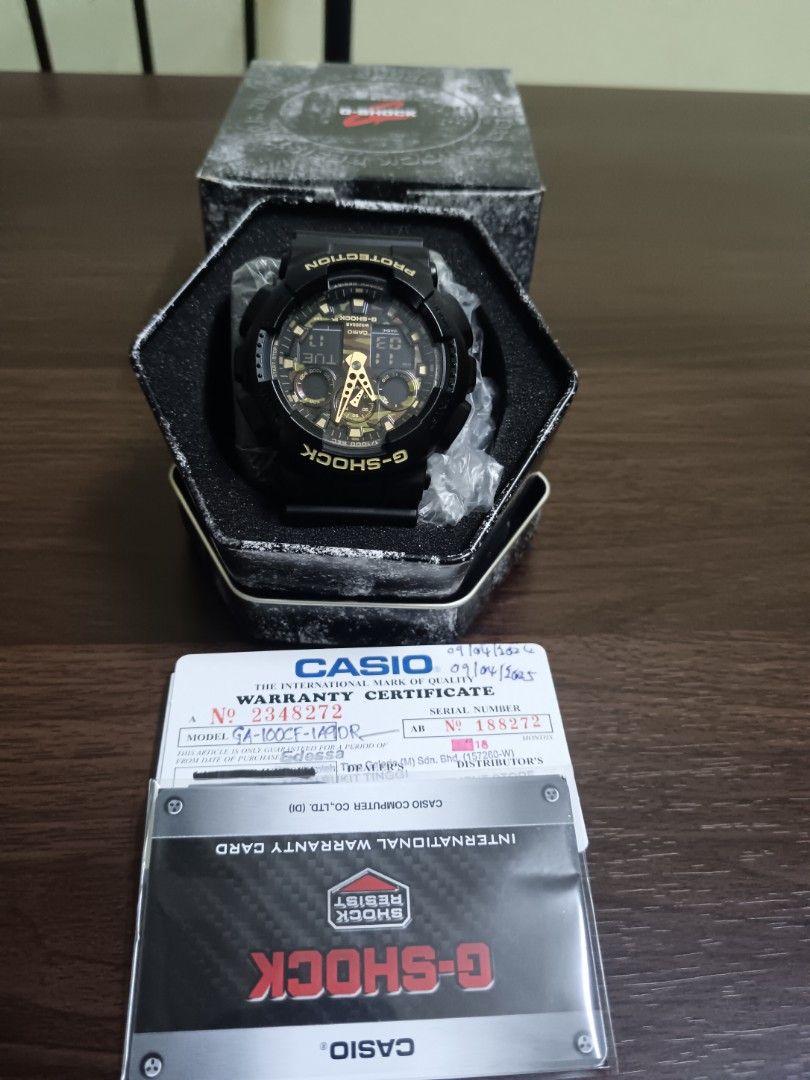 CASIO GSHOCK GA100 CF STILL UNDER WARRANTY UNTIL 2025