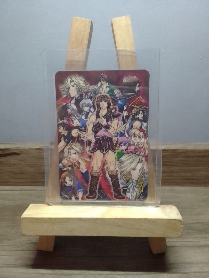 CASTLEVANIA ALL STAR ART CARD W/ LOADER - CUSTOM (Category: Raw Singles) located in Mandaluyong City. Submitted by neko.neko21 (Listing ID 1315983150, Image 1). Description: SIZE : 58mm x 83mm x 1mm - FORMAT : Custom-made art card REMARK : - Same scale and thickness to a Japanese Collectible Card (Carddass). - Back to back print. - Smooth front texture. - Matte back texture. - Non-cardboard medium. - Hi-res and clear images. - With toploader. PAY