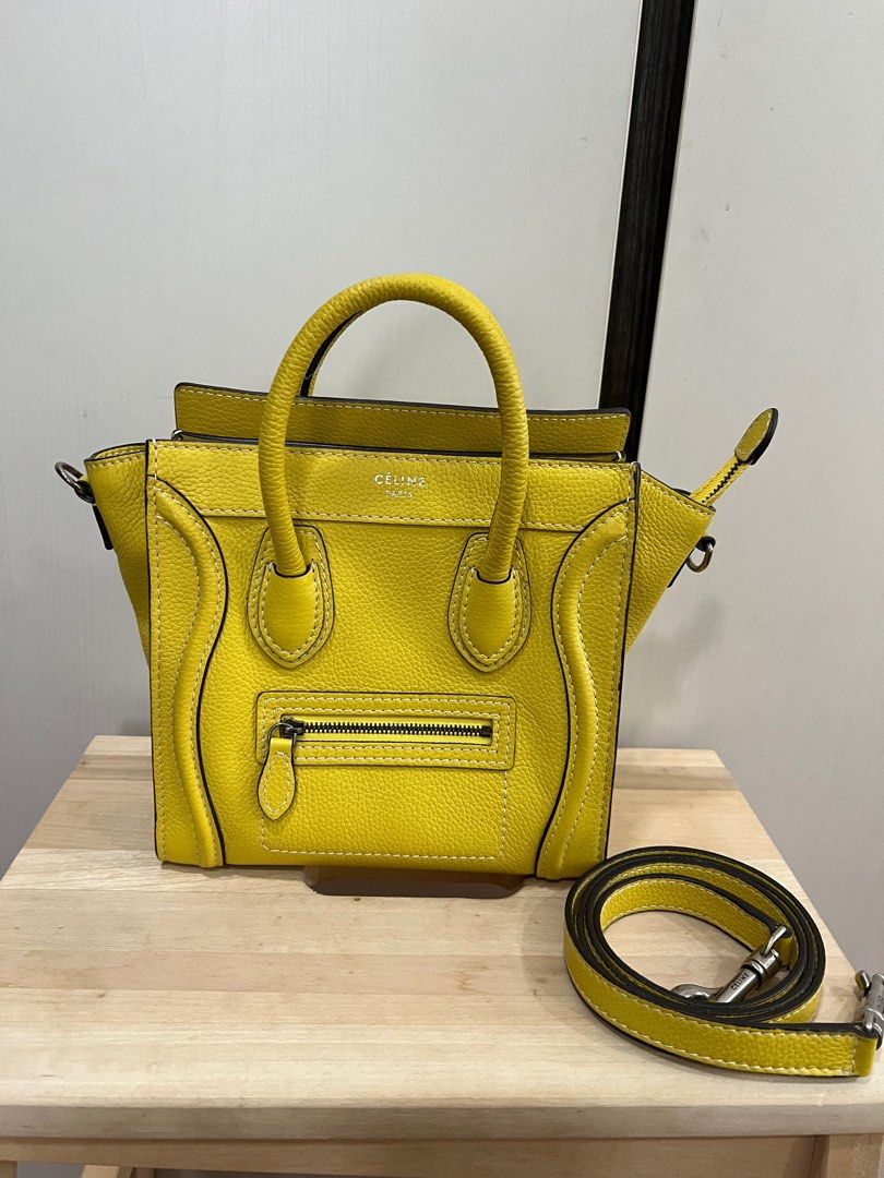 Celine nano luggage yellow cheap
