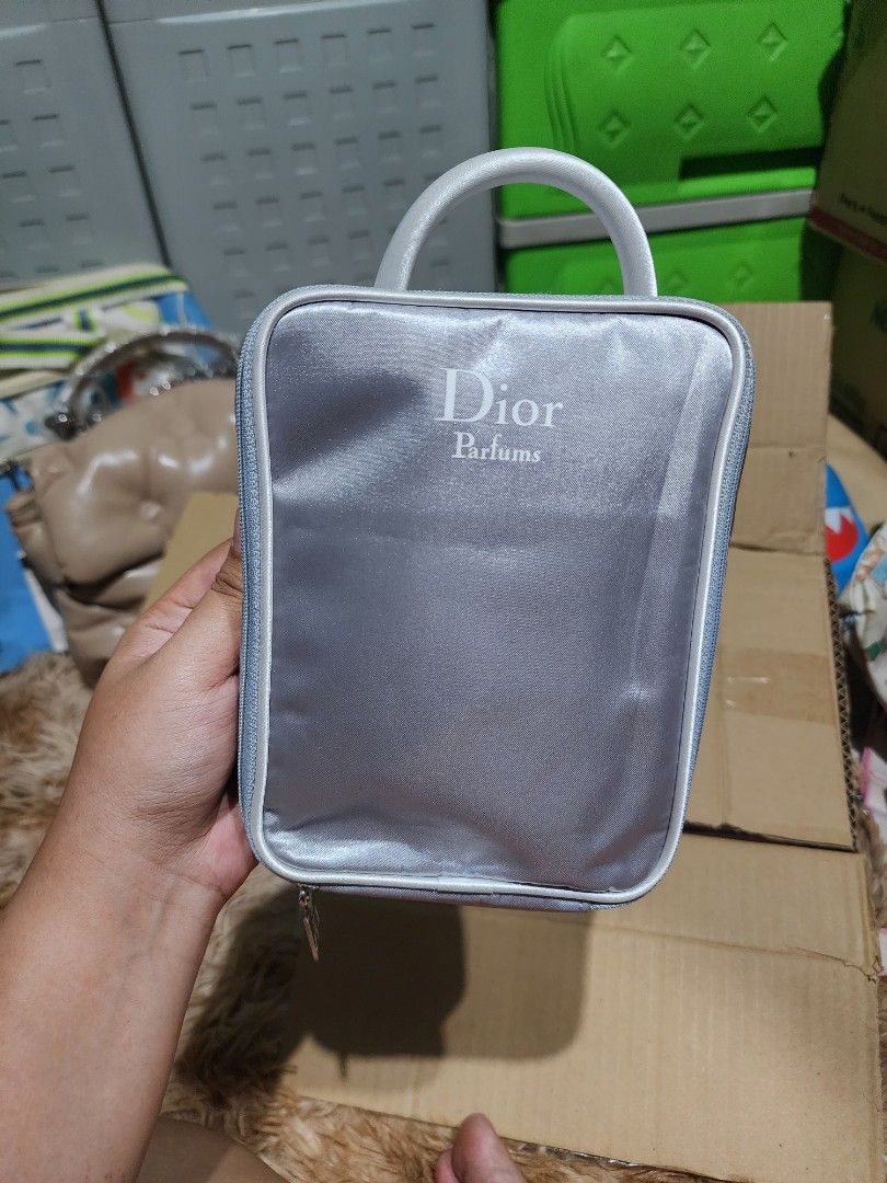 Christian Dior authentic cosmetic/Toiletry bag (Category: Luxury Bags & Wallets) located in Bayombong. Submitted by nica7 (Listing ID 1316002103, Image 1). Description: sold separately pink available (gray sold).
