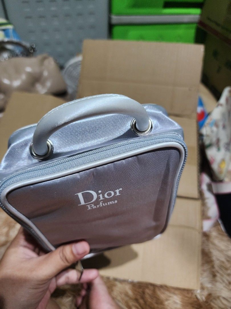 Christian Dior authentic cosmetic/Toiletry bag (Category: Luxury Bags & Wallets) located in Bayombong. Submitted by nica7 (Listing ID 1316002103, Image 2). Description: sold separately pink available (gray sold).