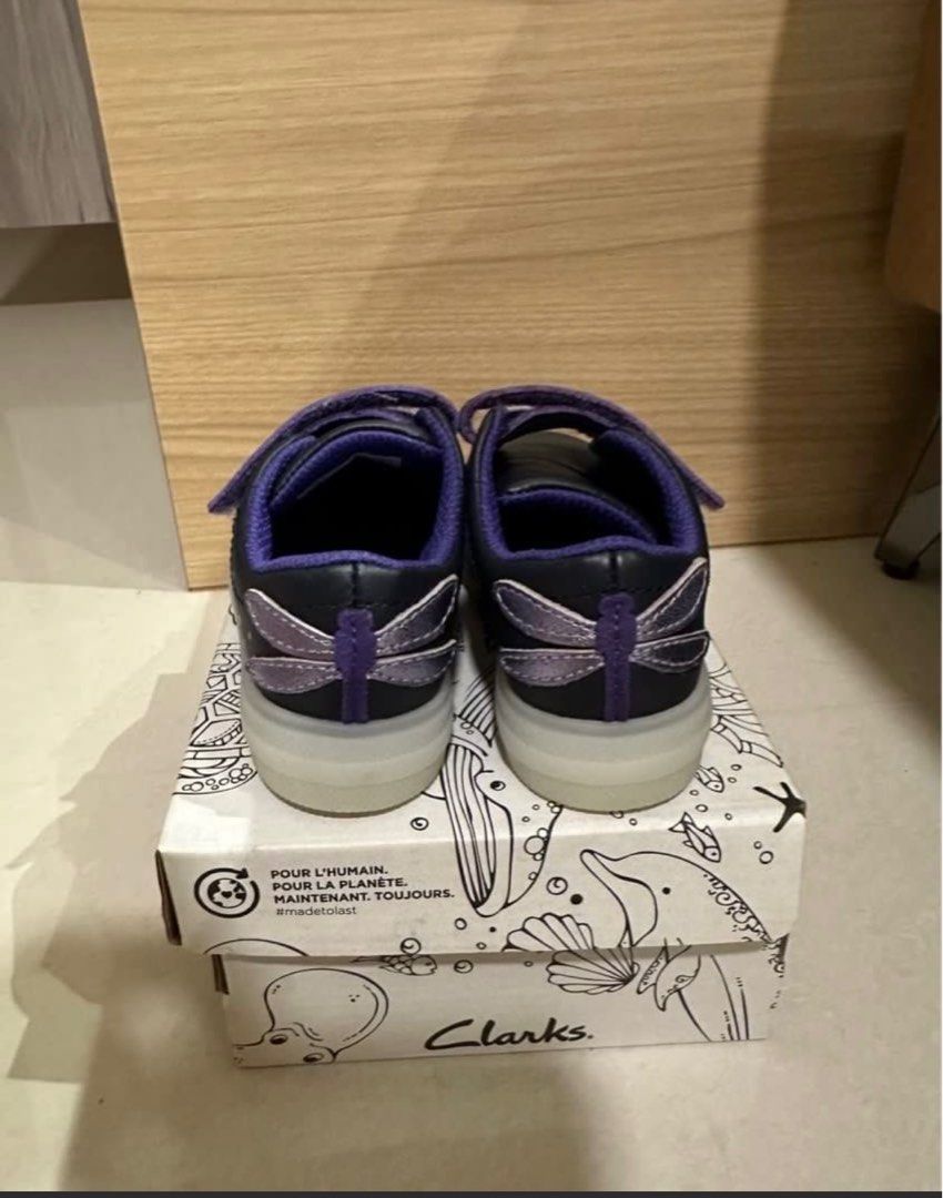 Clarks baby girl light up butterfly shoes sneakers