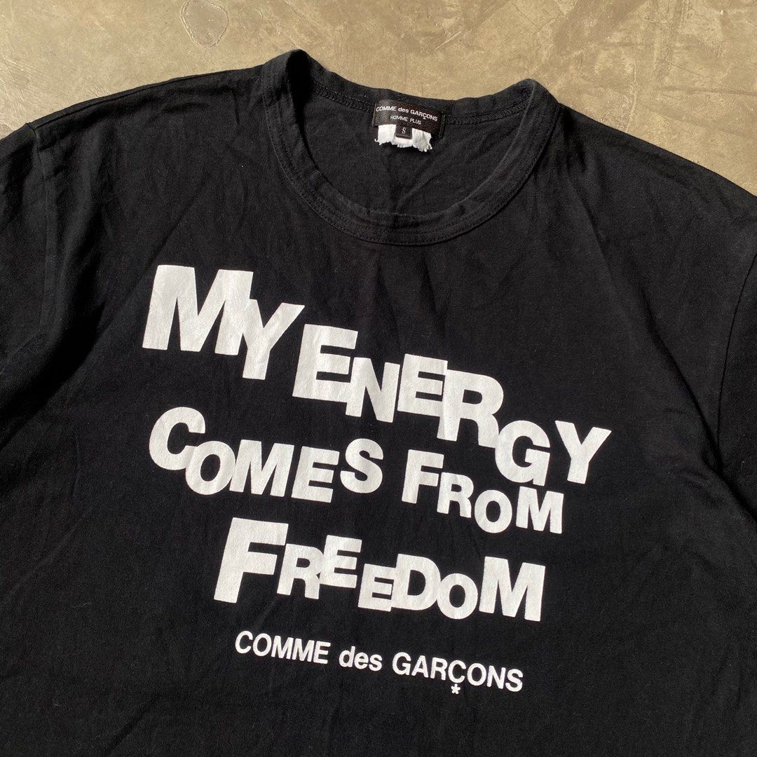Comme Des Garcons Homme Plus 19 Freedom Tee Men s Fashion Tops Sets Tshirts Polo Shirts on Carousell