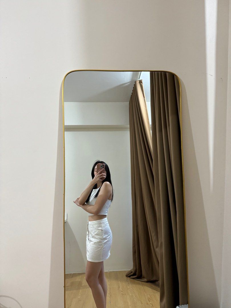 Forever 21 Denim Skirt in White Women s Fashion Bottoms Skirts on Carousell