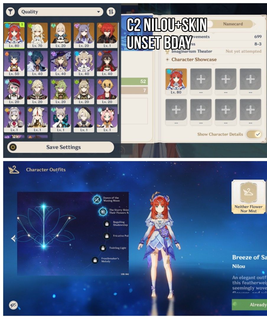 Genshin Impact account (Category: Others) located in Cabanatuan. Submitted by zeroshopp (Listing ID 1316008590, Image 1). Description: .