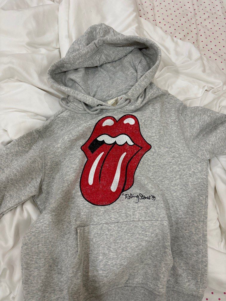 h m rolling stones hoodie Women s Fashion Tops Longsleeves on Carousell