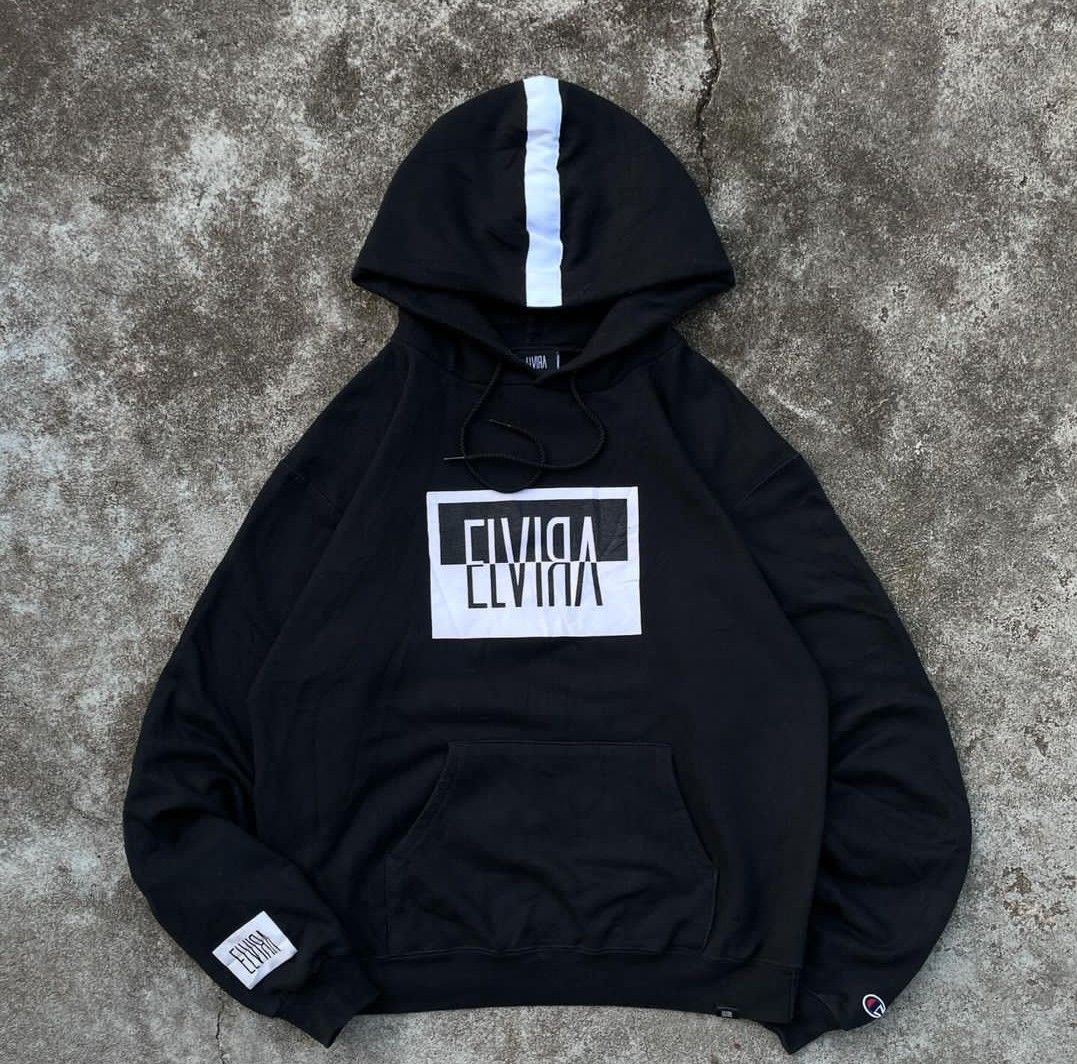 Hoodie Champion x Elvira Collab, Fesyen Pria, Pakaian , Baju 
