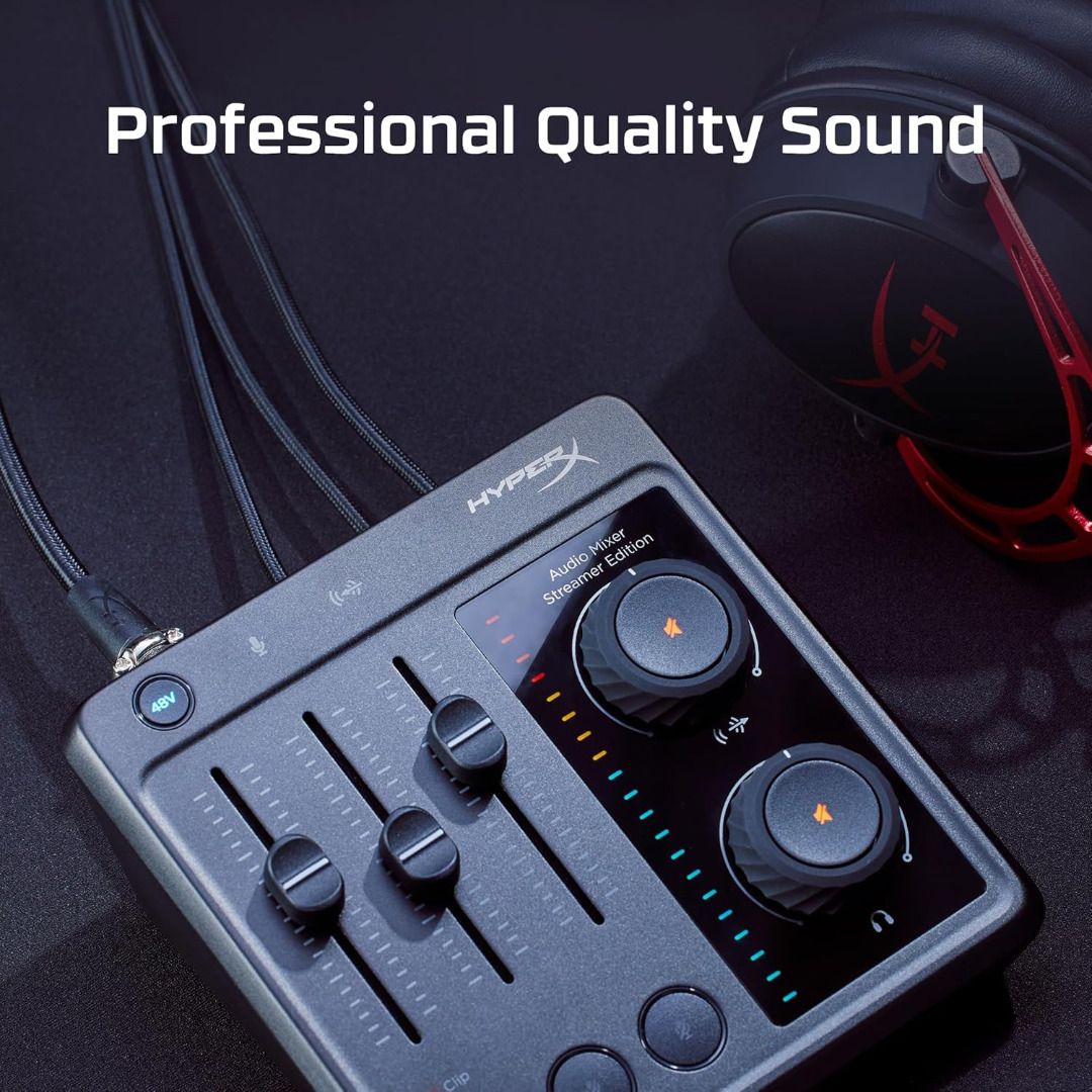 HyperX Audio Mixer - Plug and Play Audio Interface Professional-Quality ...