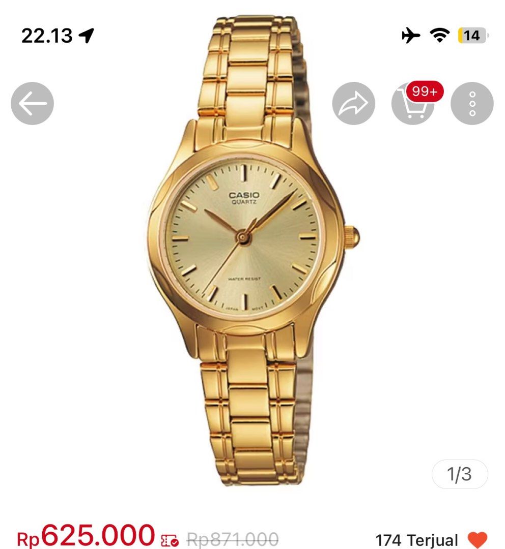 Casio gold wanita store