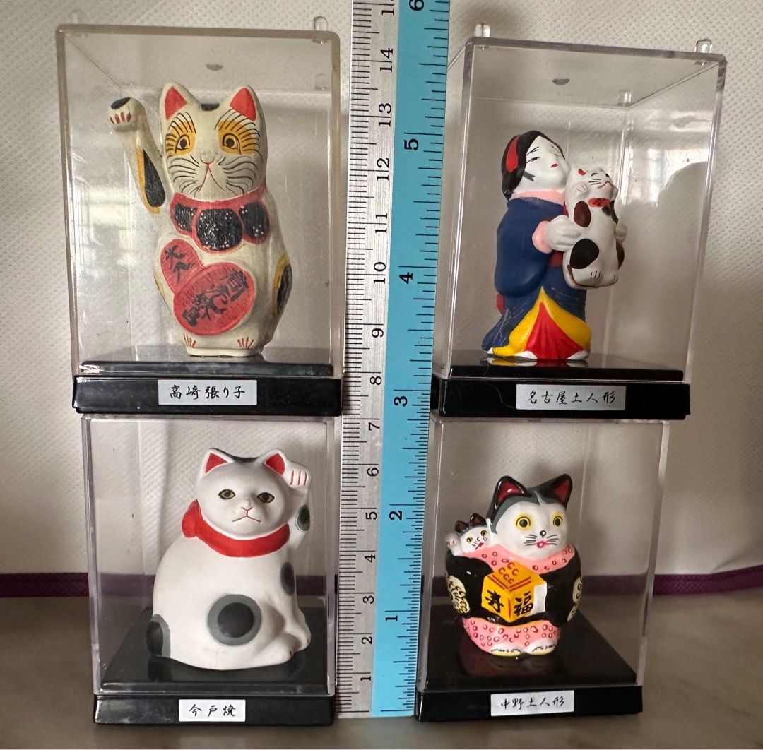 Japan Maneki Neko 4 pieces in case, Hobbies & Toys, Toys & Games on ...